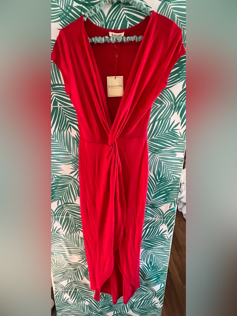 Rolla Coster Red Twist front high low dress NWT